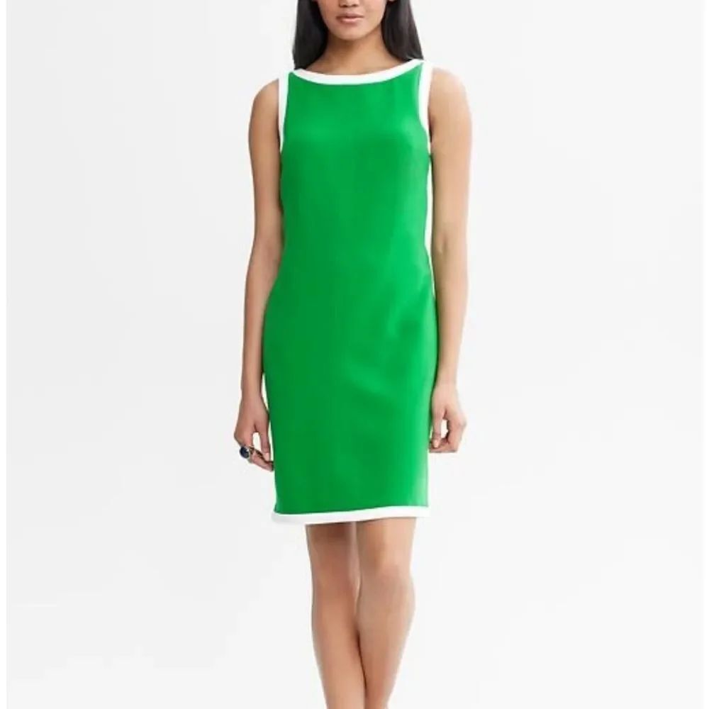 Banana Republic MadMan Collection Vibrant Green Mini Dress Size 4